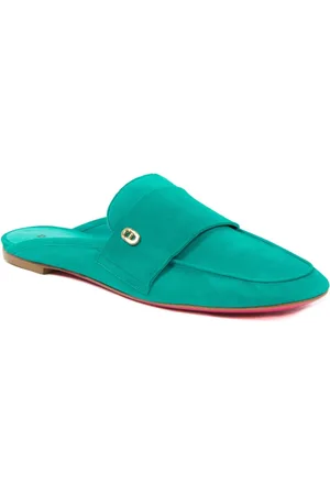 DEE OCLEPPO Sko, Dame, Blå, 37 1/2 EU, Suede, Suede Backless Sandaler