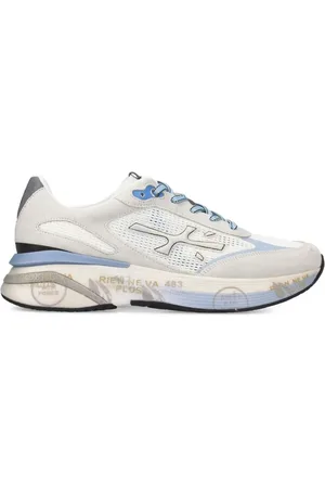 Premiata Sko, Herre, Flerfarvet, 45 EU, Uld, Hvide Sneakers med Blandede Materialer