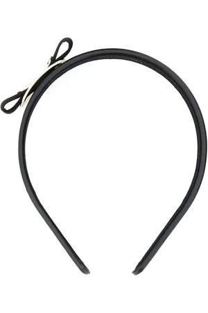 Salvatore Ferragamo Tilbehør, Dame, Sort, ONE SIZE, Læder, Sort Læder Hårbånd Tilbehør