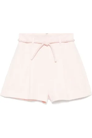 ZIMMERMANN Shorts, Dame, Lyserød, XS, Crush Linen Tuck Short