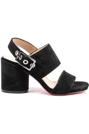 DEE OCLEPPO Sko, Dame, Sort, 37 EU, Uld, Sort Ruskind Blokhæl Sandal