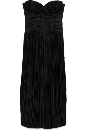 Cult Gaia Kjole, Dame, Sort, S, Sort Stropløs Sweetheart Neck Kjole