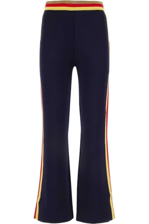Paco rabanne Bukser, Dame, Blå, M, Multifarvet Stretch Viskose Blandings Joggers