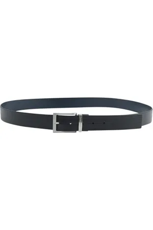 Emporio Armani Tilbehør, Herre, Sort, ONE SIZE, Omvendelig Sort Koskind Bælte