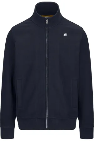 K-Way Sweathshirts & Hoodies, Herre, Blå, XL, Bomuld, Hættetrøje med lynlås