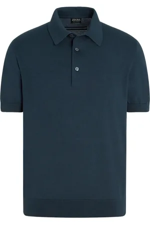 Ermenegildo Zegna Top, Herre, Blå, M, Klassisk Polo Skjorte