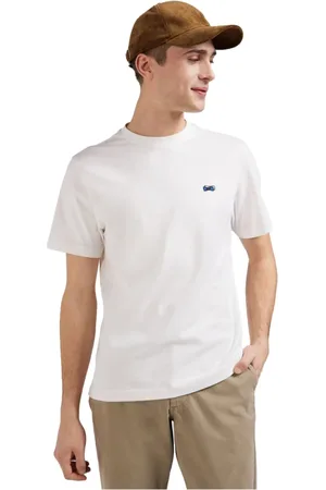 Eden Park Top, Herre, Hvid, 2XL, Bomuld, Afslappet bomuldst-shirt med broderi