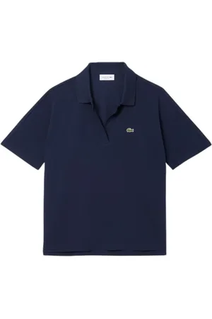 Lacoste Top, Dame, Blå, M, Bomuld, Komfortabel Bomuld Polo Skjorte