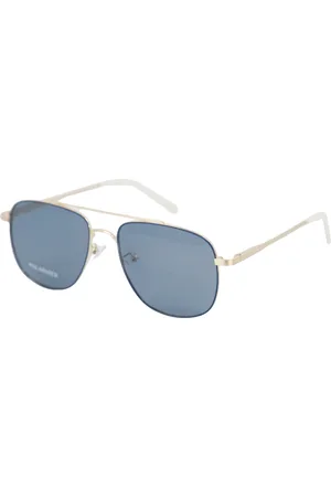 Le Specs Tilbehør, unisex, Gul, M, Uld, Polariserede Aviator Solbriller i Guld