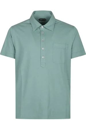 Tom Ford Top, Herre, Grøn, XL, Afslappet Polo Skjorte