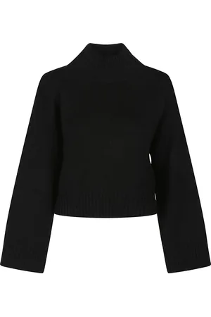 Fabiana Filippi Strik, Dame, Sort, XS, Hyggelig Strik Skildpadderyg Pullover