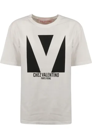 VALENTINO GARAVANI Top, Dame, Hvid, S, Bomuld, Hvid Bomuld Jersey T-shirt med Logo Print
