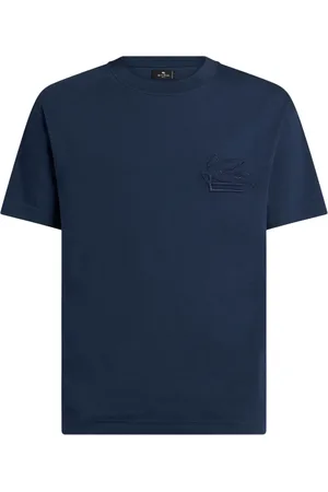Etro Top, Herre, Blå, 2XL, Bomuld, Bomuld T-shirt Made in Italy