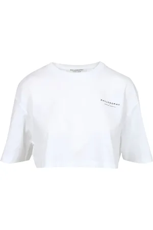 Serafini Top, Dame, Hvid, M, Bomuld, Kortærmede T-shirts og Polos med Logo