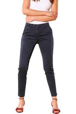 Masons Bukser, Dame, Blå, 3XS, Bomuld, Slim Fit Navy Chino Bukser