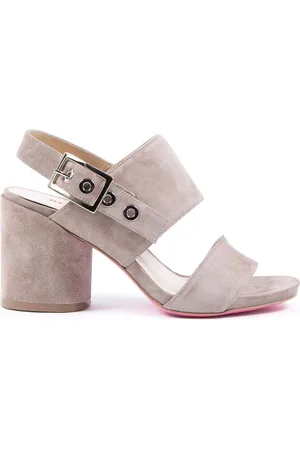 DEE OCLEPPO Sko, Dame, , 41 EU, Velour Hælede Sandaler i Taupe