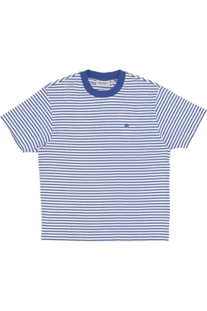 Carhartt Top, Dame, Blå, M, Bomuld, Stribet Dametee Blød pasform
