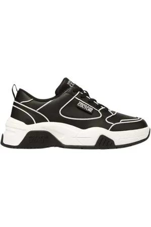 VERSACE Sko, Herre, Sort, 41 EU, Afslappede Sneakers til Hverdagsbrug