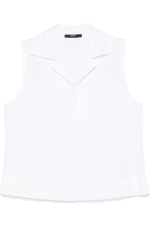 SEVENTY BY SERGIO TEGON Top, Dame, Hvid, 2XS, Hvid Camp Krave Ærmeløs Top