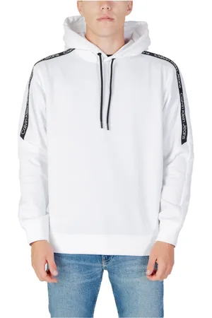 Calvin Klein Sweathshirts & Hoodies, Herre, Hvid, 2XL, Bomuld, Hættetrøje