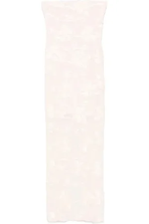 ROTATE Kjole, Dame, Hvid, 2XS, Uld, Blush Flower Mesh Tube Kjole