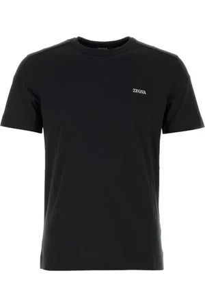 Ermenegildo Zegna Top, Herre, Sort, S, Bomuld, Sort Bomuld T-Shirt