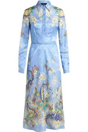 Etro Kjole, Dame, Flerfarvet, XL, Elegant Midi Kjole til Kvinder