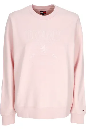 Tommy Hilfiger Strik, Dame, Lyserød, M, Bomuld, Lyserød Klatresweatshirt Tonal Crest
