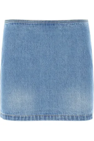 VERSACE Nederdel, Dame, Blå, 2XS, Denim, Denim Mini Nederdel