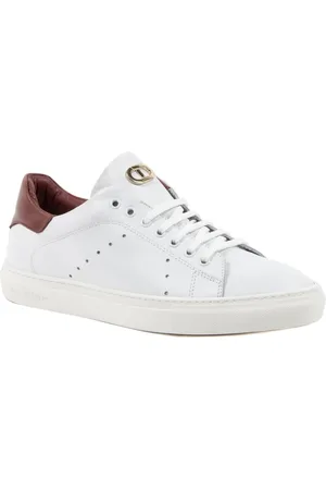 DEE OCLEPPO Sko, Herre, Hvid, 40 EU, Læder, Blød Læder Logo Sneaker