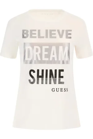 Guess Top, Dame, , S, Bomuld, Bomuld Logo T-shirt - Hvid