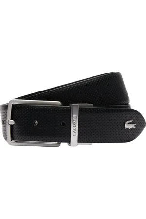 Lacoste Tilbehør, Herre, Sort, 130 CM, Læder, Reversible Læderbælte Elegant Model