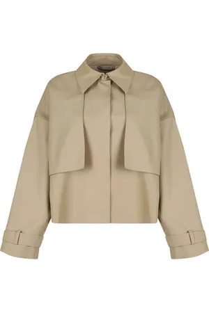Calvin Klein Jakke, Dame, Brun, 2XS, Bomuld, Afslappet Twill Trenchjakke