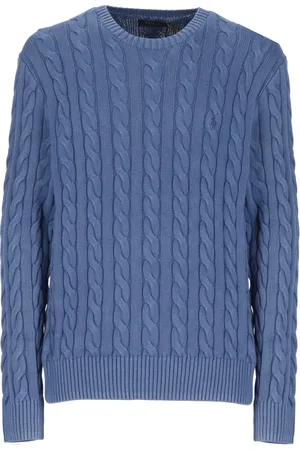 Ralph Lauren Strik, Herre, Blå, M, Bomuld, Blå Sweaters