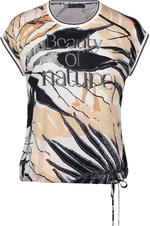 Betty Barclay Top, Dame, Flerfarvet, 2XL, Uld, Elegant Glitter Print Skjorte