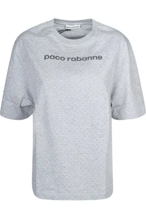 Paco rabanne Top, Dame, Grå, M, Grå Tee Shirt P073