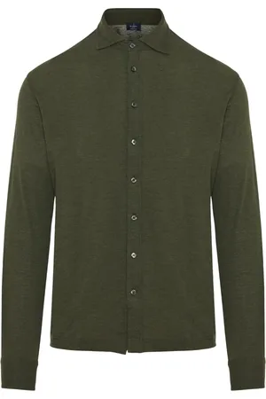 BARBA Skjorte, Herre, Grøn, 4XL, Bomuld, Casual Bluser