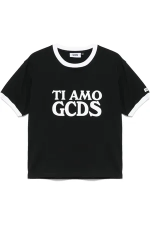 GCDS Top, Herre, Sort, 2XS, Sort Basic Tee Skjorte