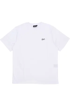 DOLLY NOIRE Top, Herre, Hvid, XL, Bomuld, Hvid Broderet T-shirt Kort Ærme
