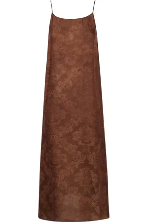UMA WANG Kjole, Dame, Brun, S, Elegant Anaya Kjole til Kvinder