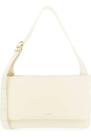 Jil Sander Taske, Dame, , ONE SIZE, Uld, Ivory Læder Skuldertaske