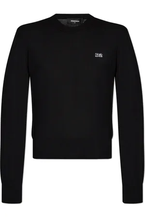 Dsquared2 Strik, Dame, Sort, M, Bomuld, Trøje med logo