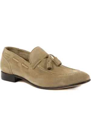 DEE OCLEPPO Sko, Herre, , 41 EU, Suede, Taupe Suede Loafers