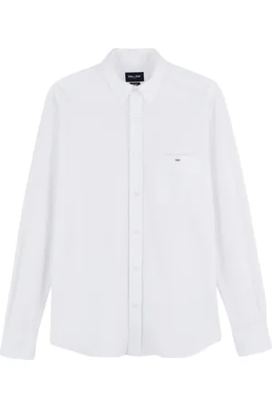 Eden Park Skjorte, Herre, Hvid, 3XL, Bomuld, Bomuld Regular Fit Skjorte med Logo