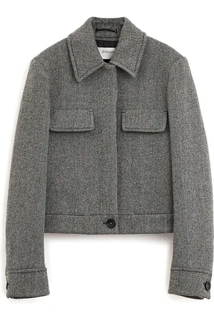 Sportmax Jakke, Dame, Grå, S, Uld, Stilfuld Jakke til Moderigtigt Look