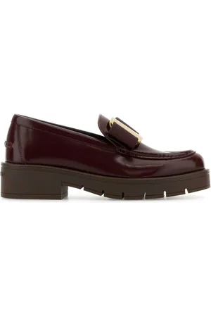 Salvatore Ferragamo Sko, Dame, Rød, 39 1/2 EU, Læder, Mirty Loafers