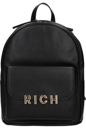 John Richmond Taske, Dame, Sort, ONE SIZE, Uld, Sort dame rygsæk med guld logo