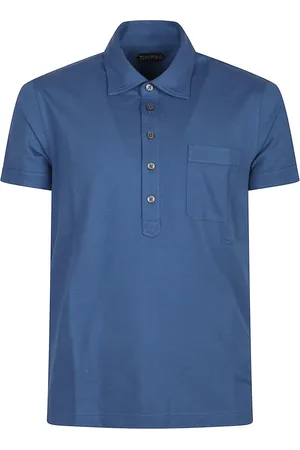 Tom Ford Top, Herre, Blå, L, Klassisk Polo Skjorte