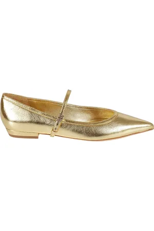 Tory Burch Sko, Dame, Gul, 38 EU, Uld, Double T Buckle Mary Jane Ballerinaer