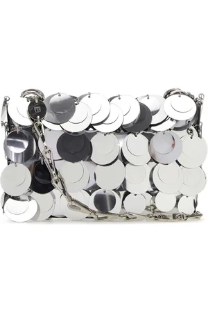 Paco rabanne Taske, Dame, Grå, ONE SIZE, Uld, Paillet Crossbody Taske
